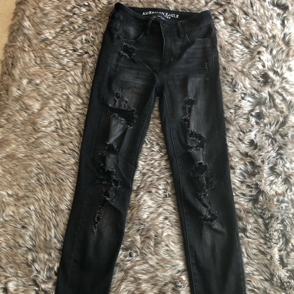 AE high rise jeggins size 00 super stretch